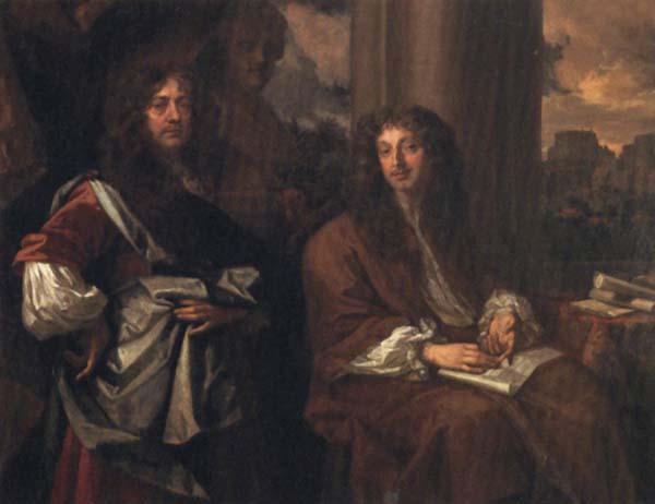 Sir Peter Lely Self-Portrait with Hugh May oil painting picture